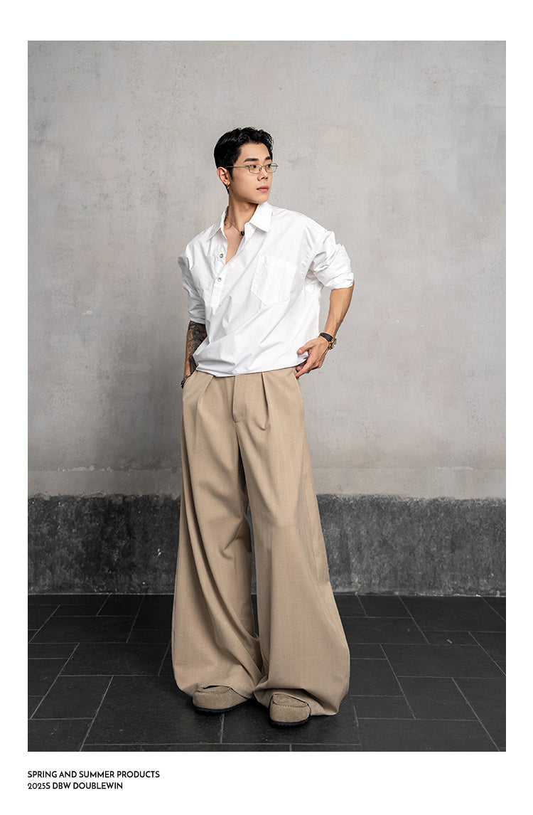 Asymmetrical Lapel Shirt