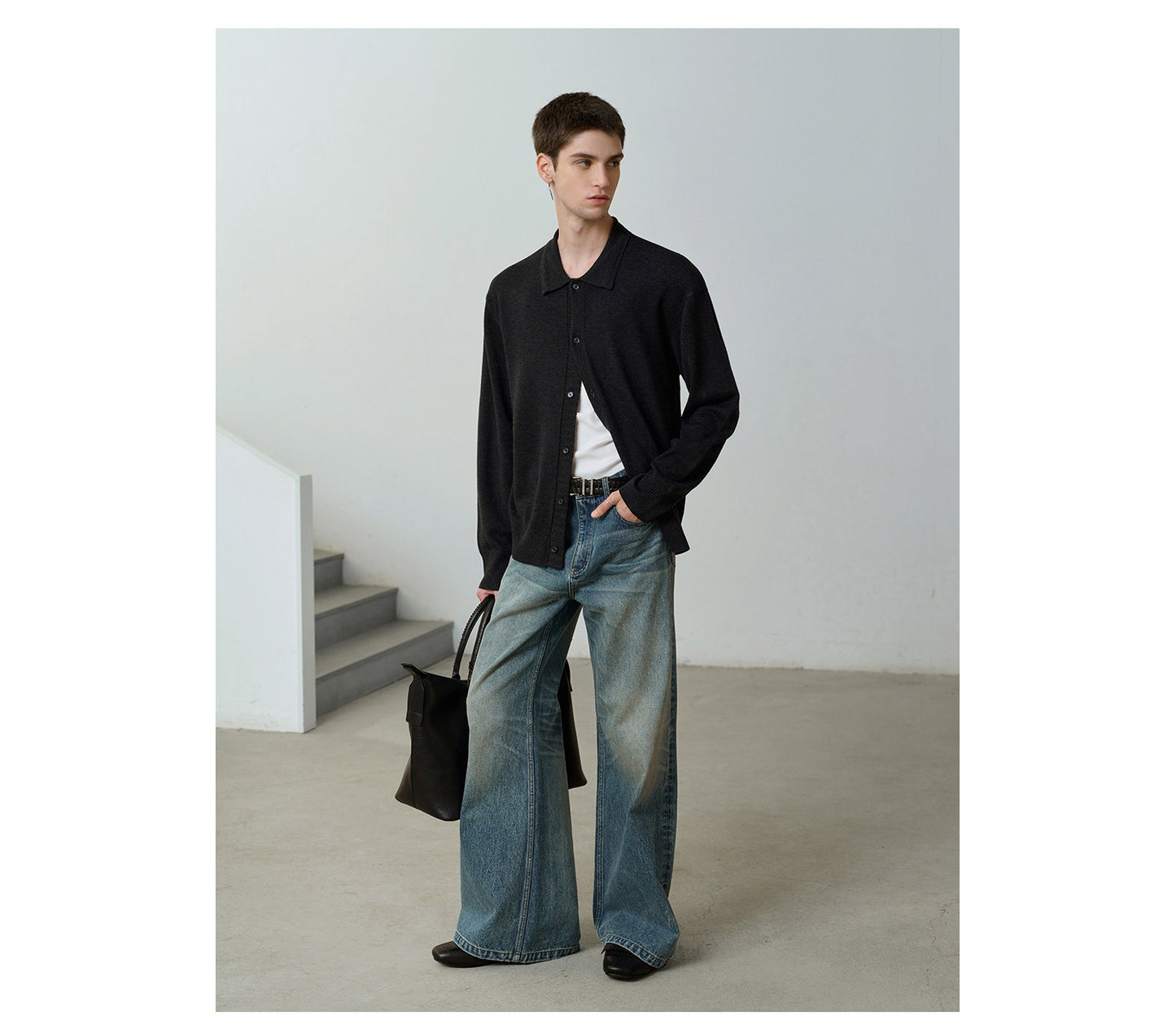 Relaxed Textured Cardigan