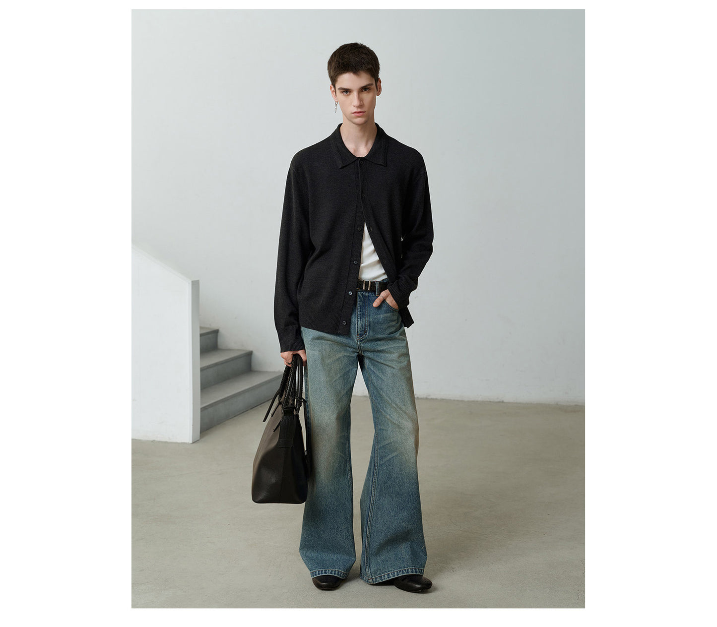 Relaxed Textured Cardigan