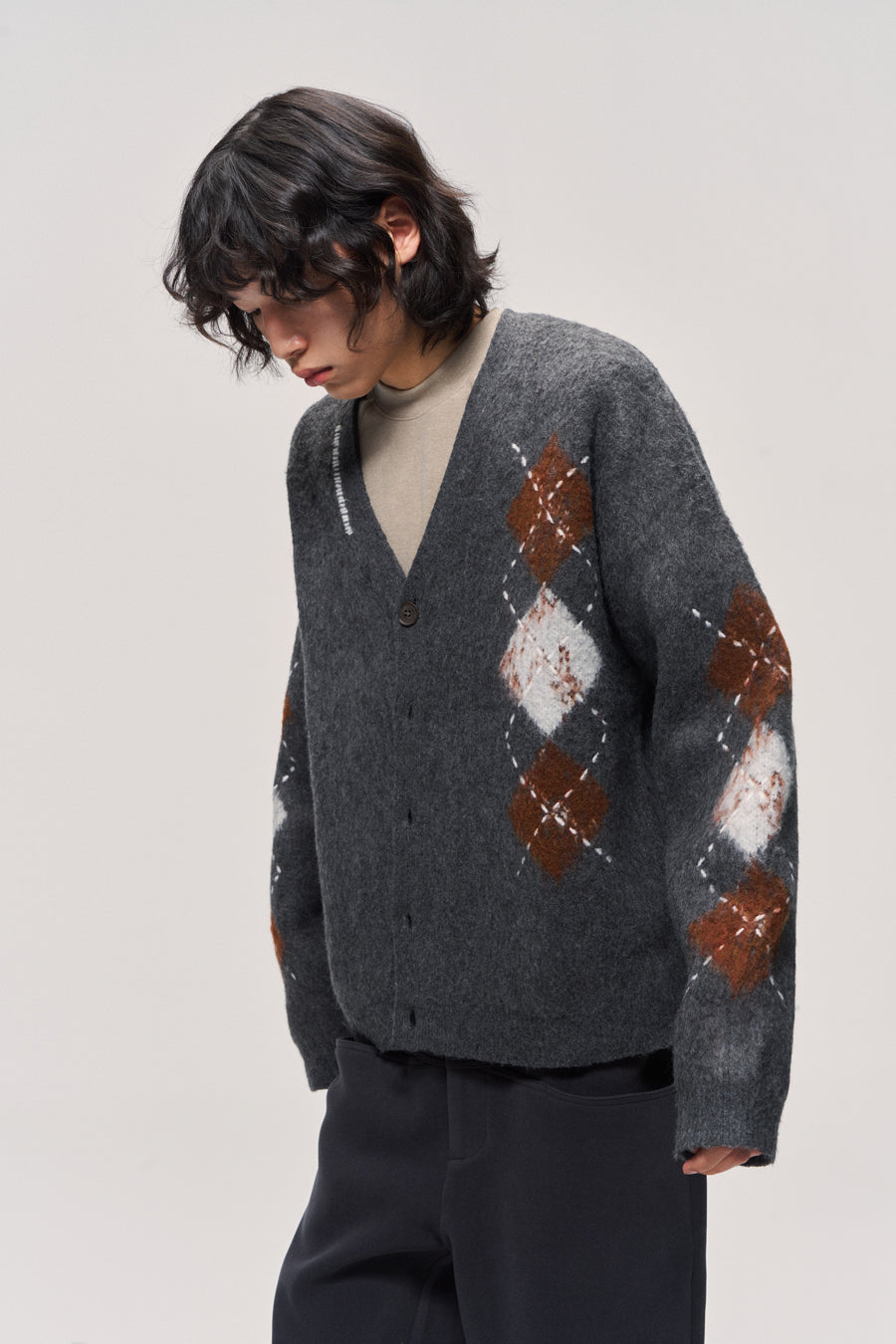 Hand-Stitched V-Neck Cardigan