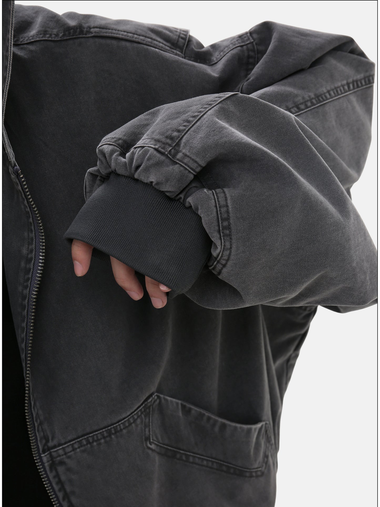 Unisex Short Wide Hooded Jacket