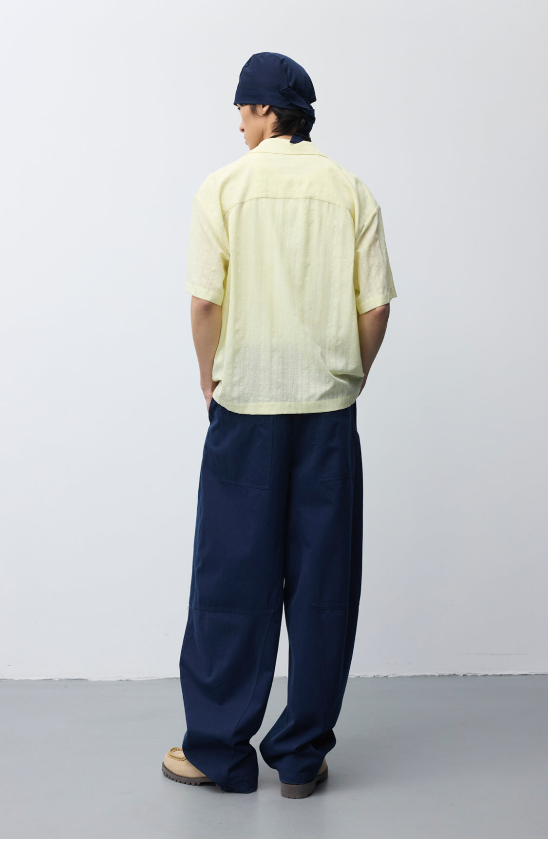 Washed Multi-Pleated Casual Pants