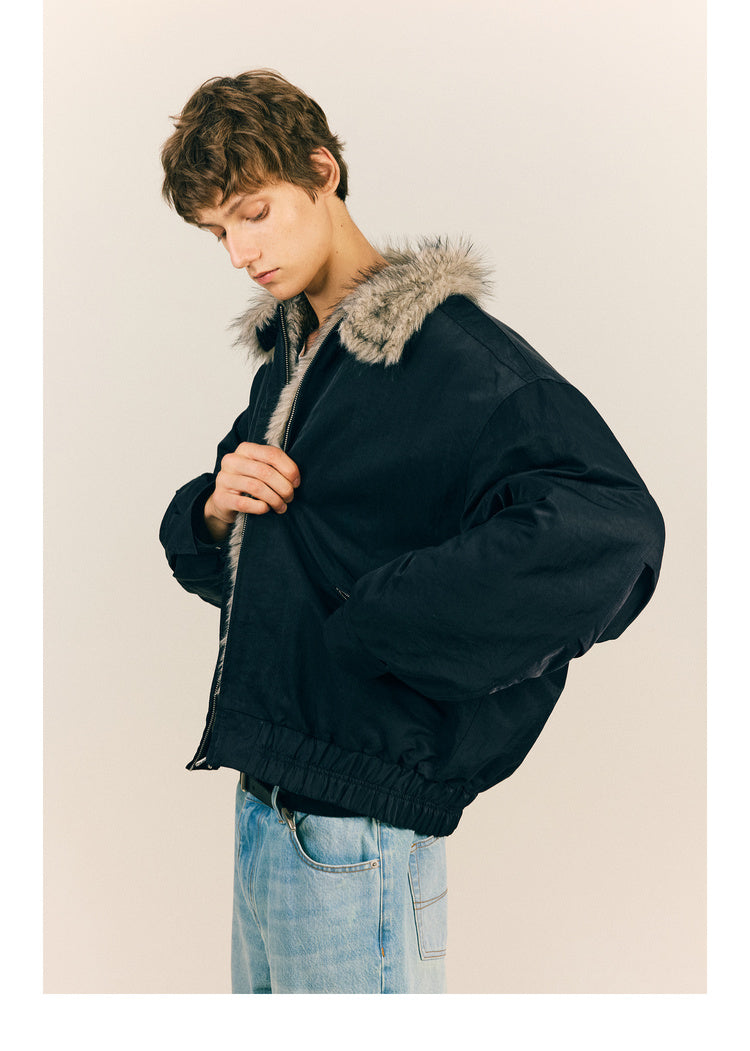 Fur Collar Retro Jacket