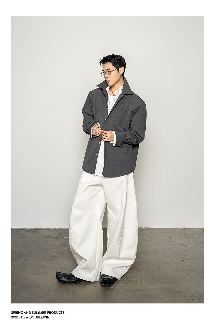 High-Waisted Casual Pants