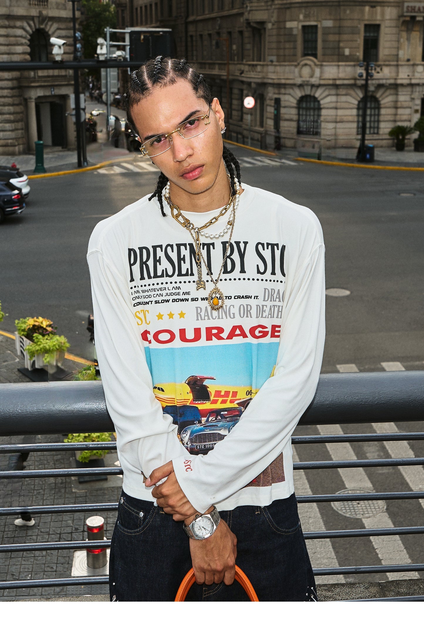 Loose Round Neck Print T-Shirt