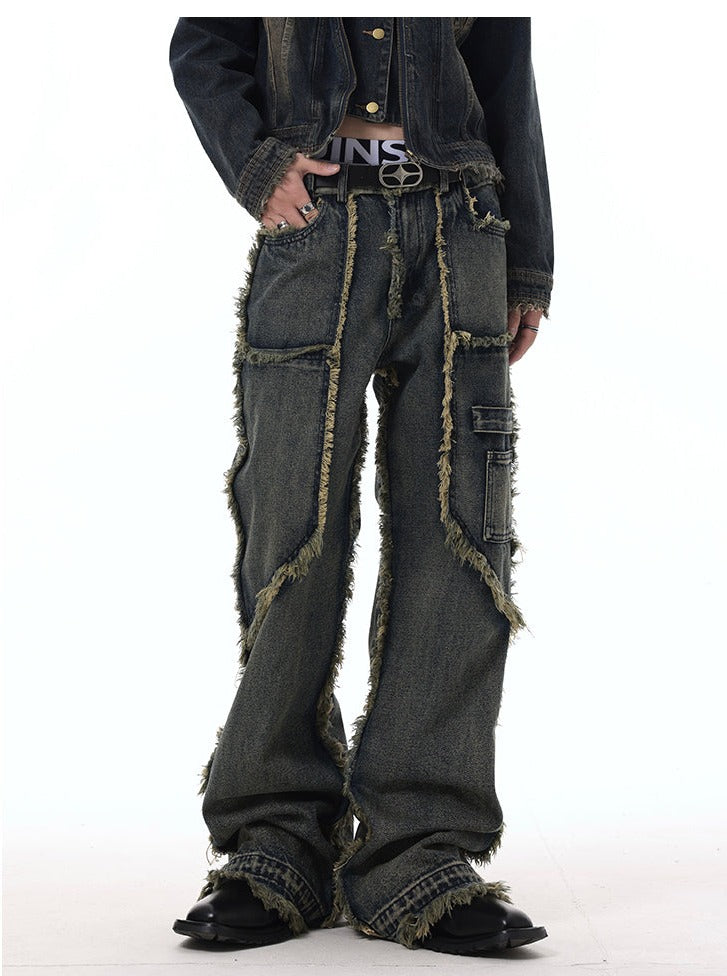 Washed Old Tassel Bootcut Jeans