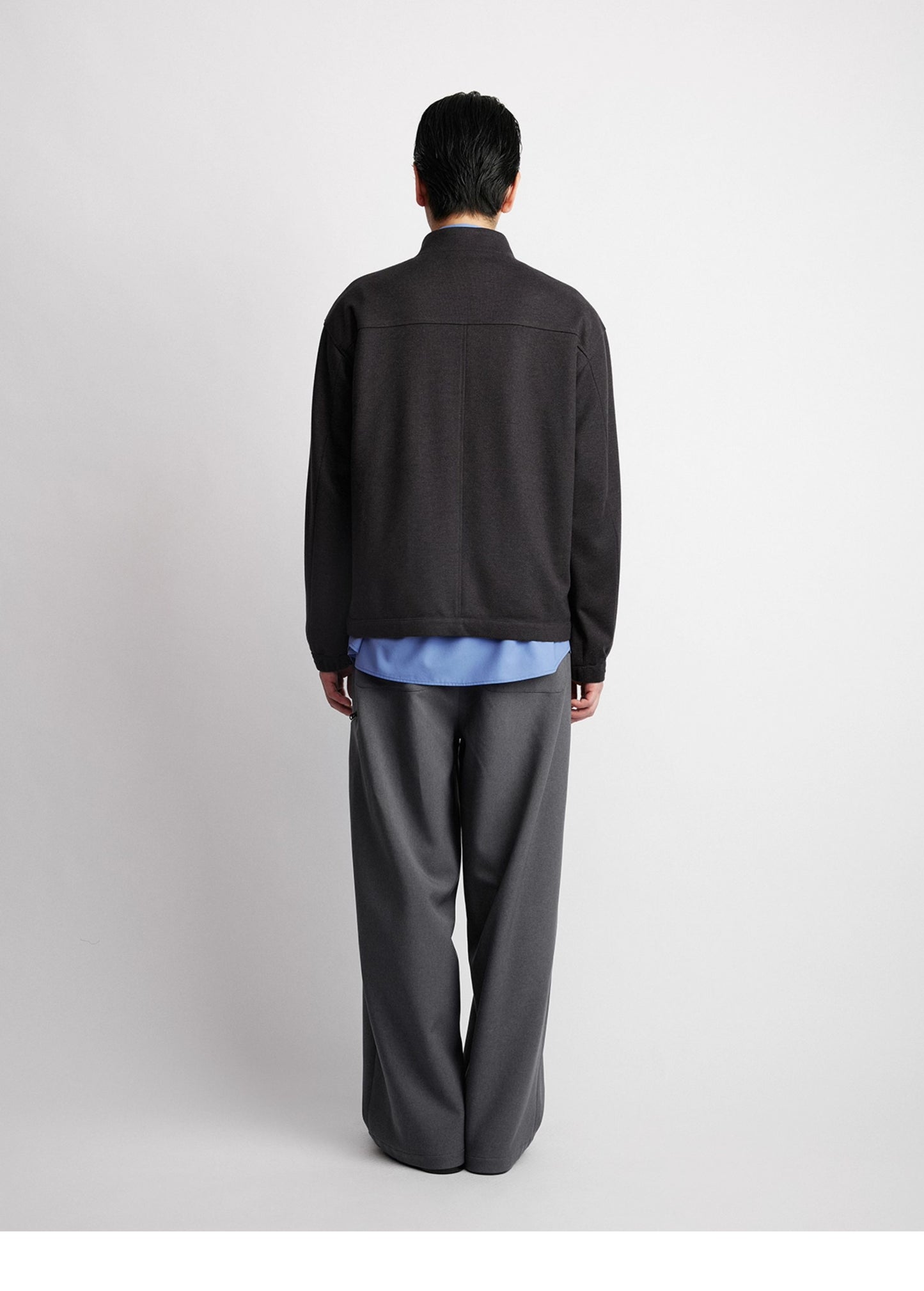 Wool Blend Zipper Jacket