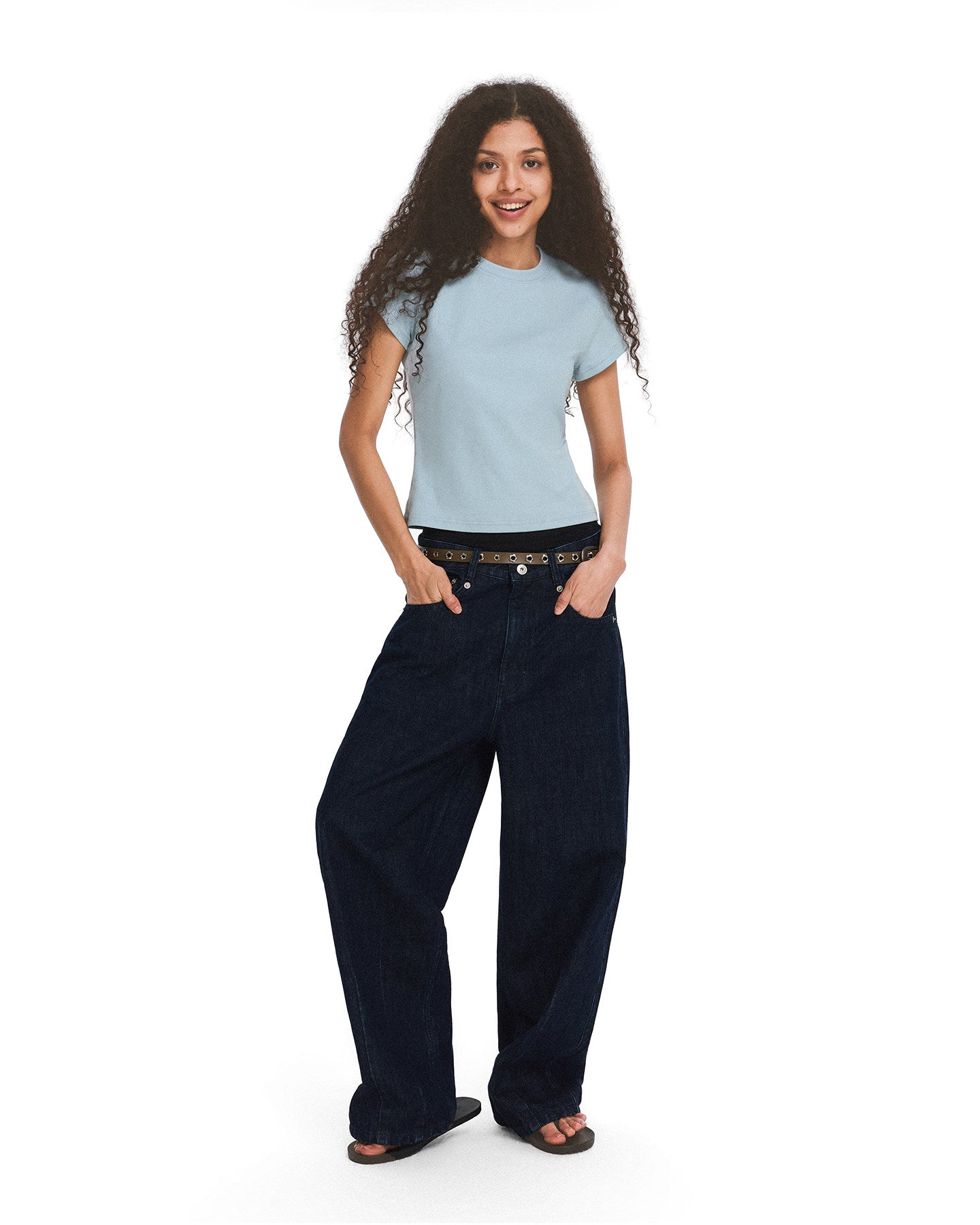 Basic Solid-Color Slim-Fit T-Shirt