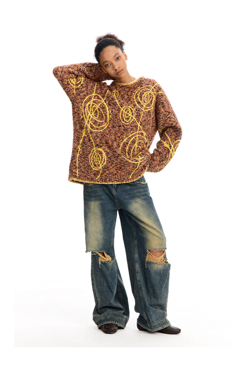 Jacquard Knit Sweater