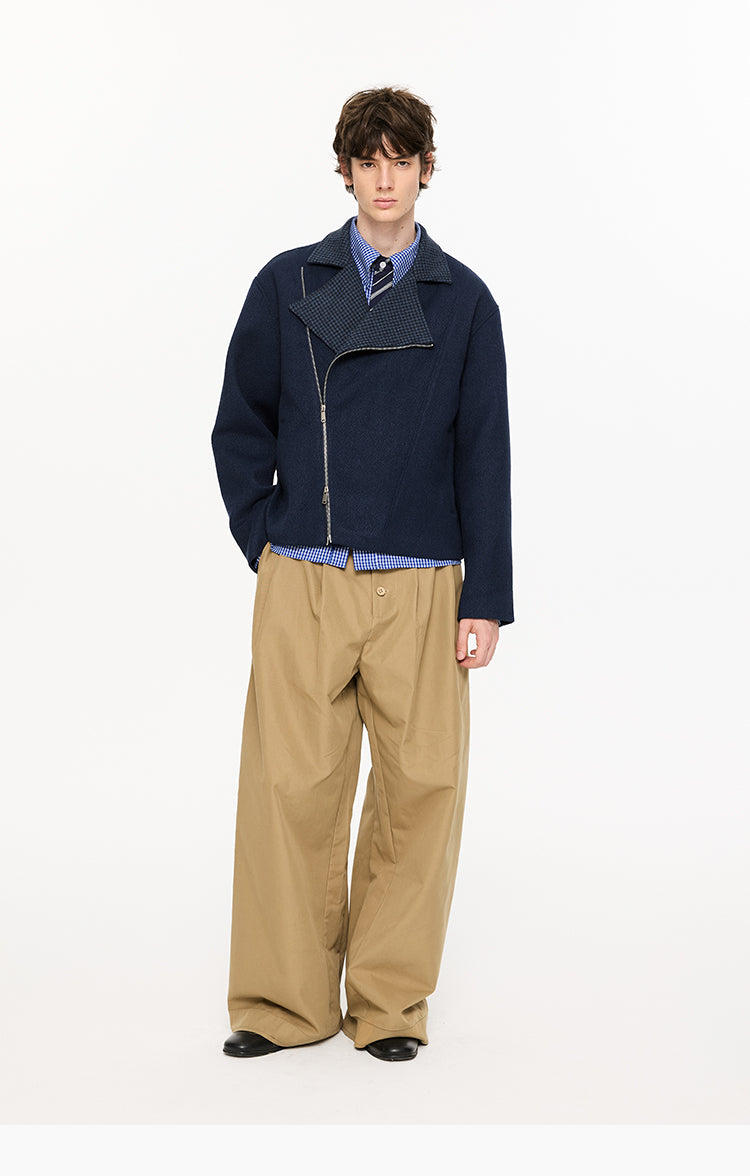 Contrast Lapel Jacket