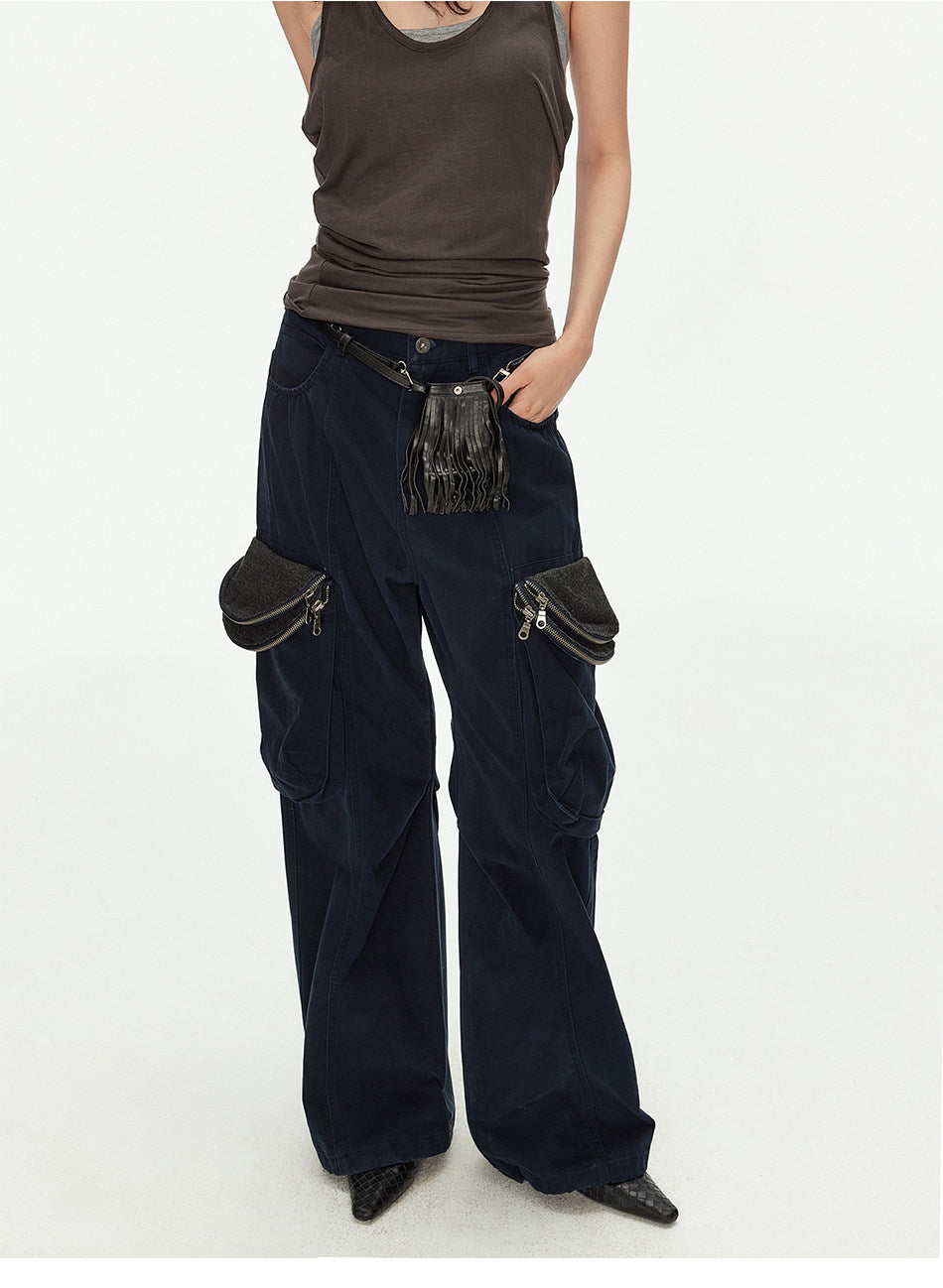 Casual Pants with Double Zippers