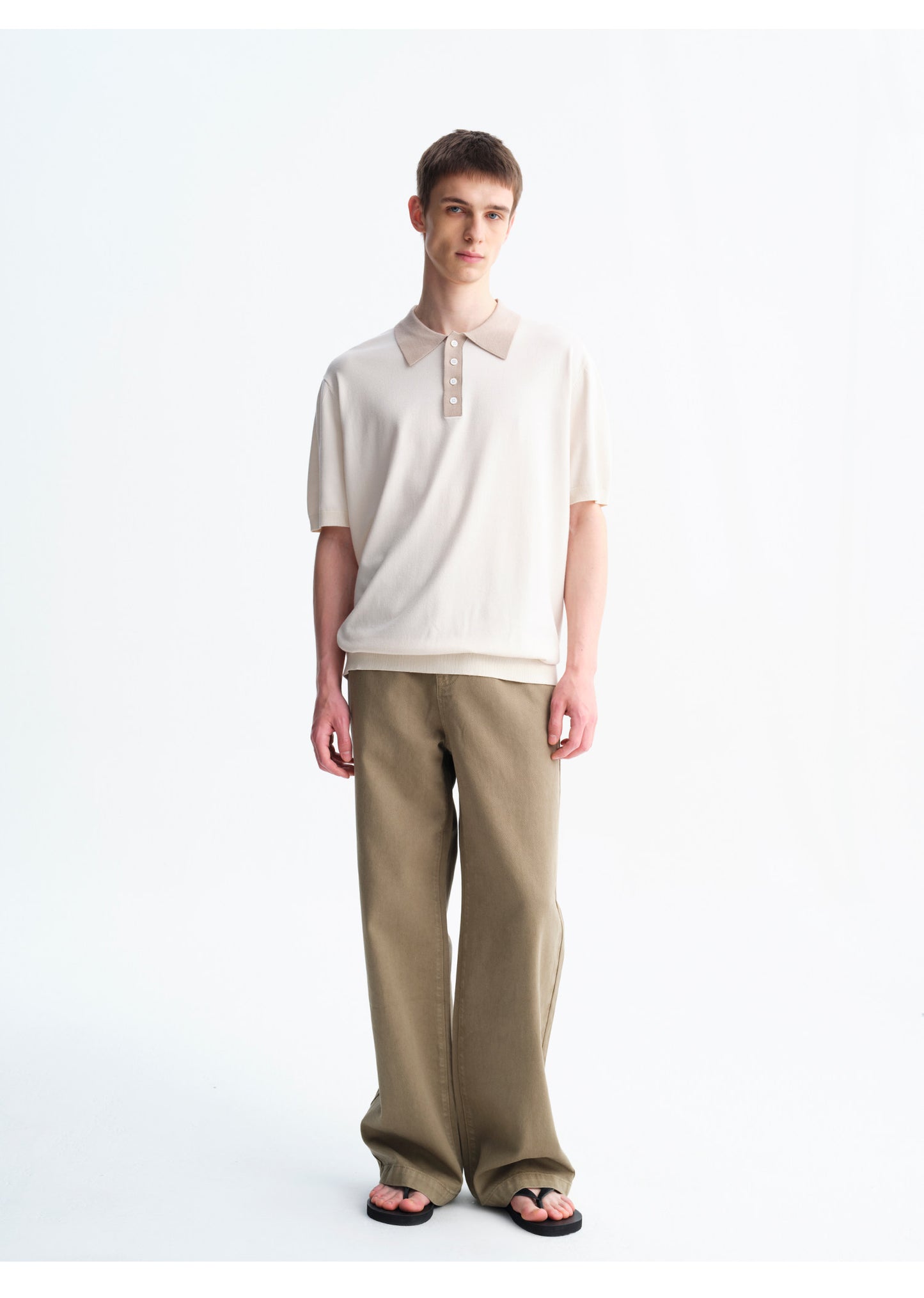 Straight-Leg Casual Denim Pants