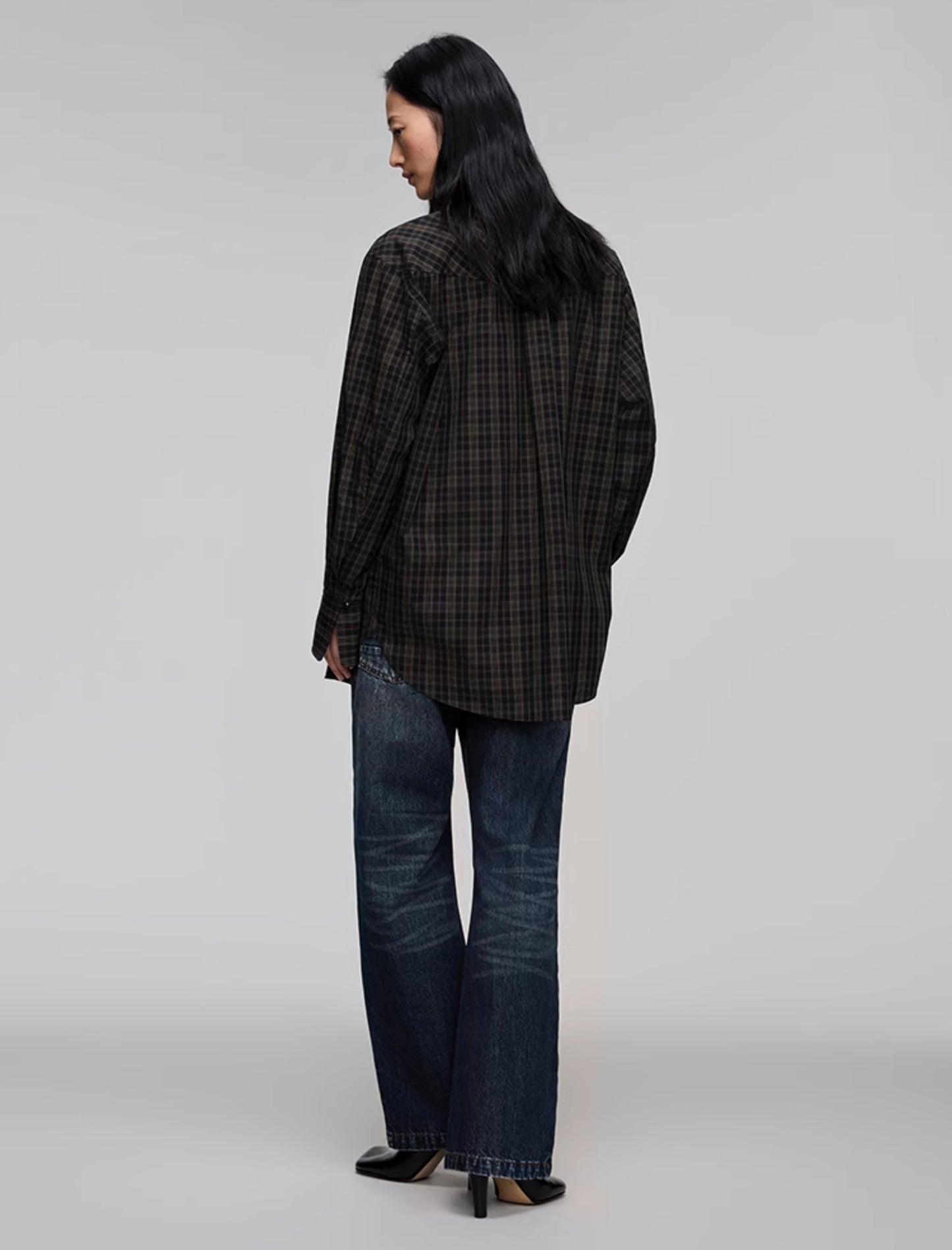 Washed Straight Denim Pants