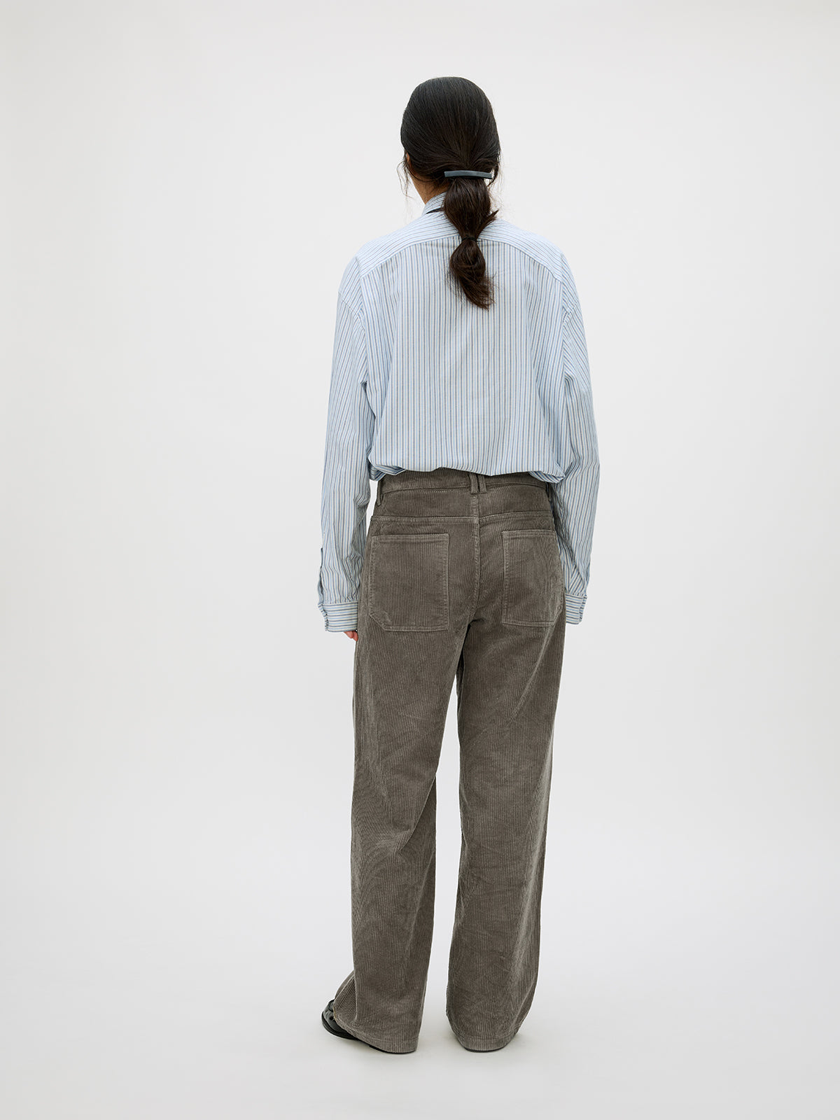 Wash-processed Straight Casual Pants