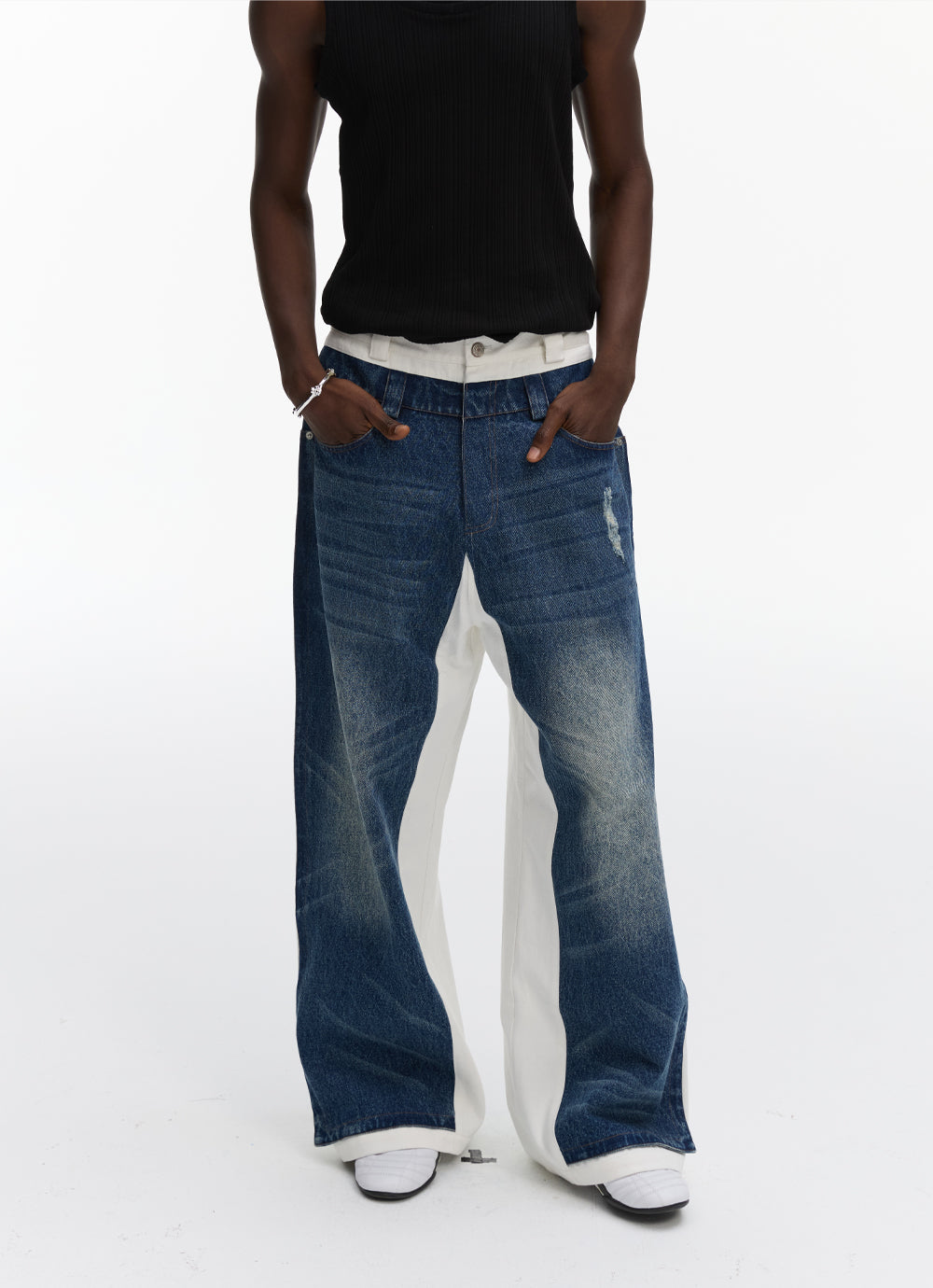 Double Layer Denim Pants