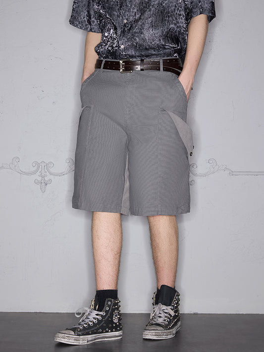Different material pocket shorts