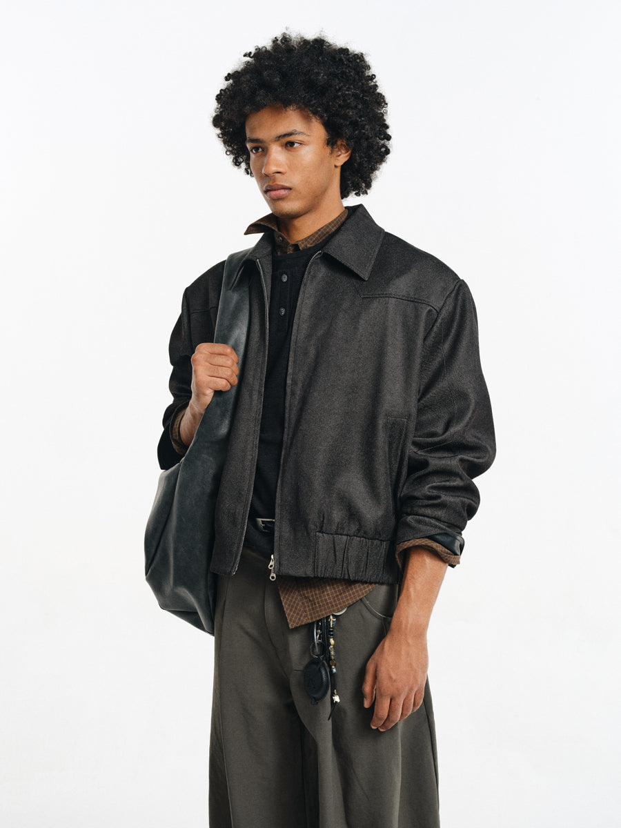 Short Padded Shoulder Jacket