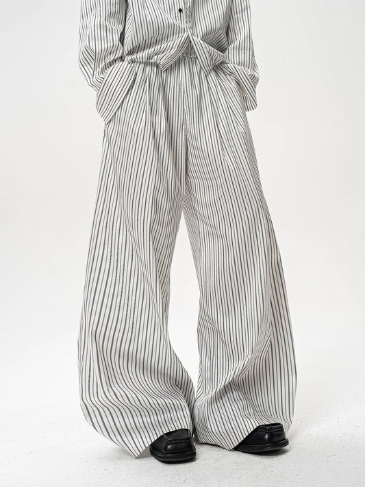 Retro High-End Striped Casual Pants