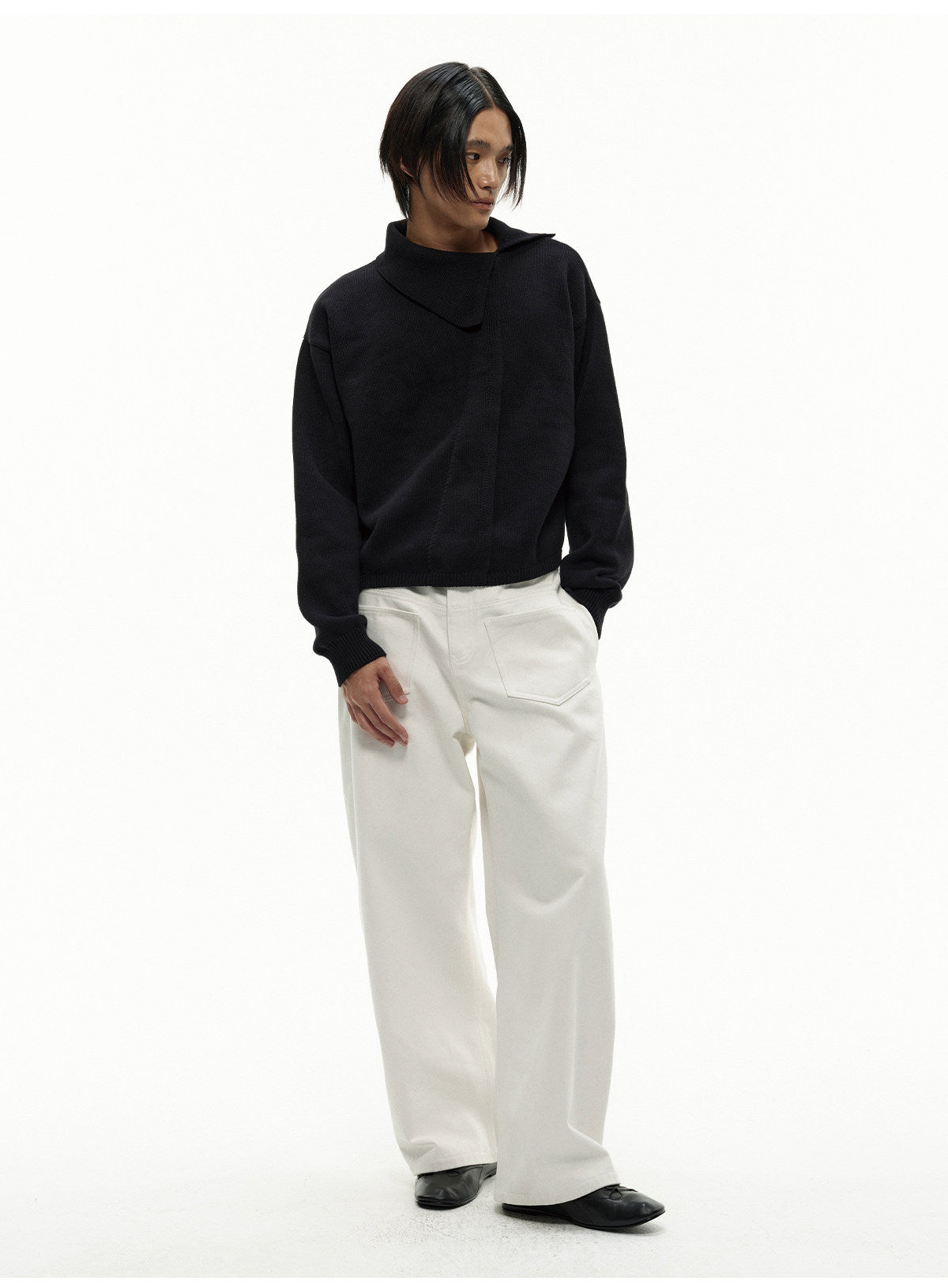 Asymmetrical Neck Sweater