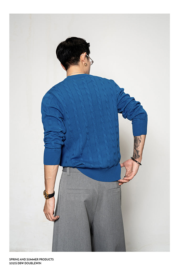 Cable-knit shirt