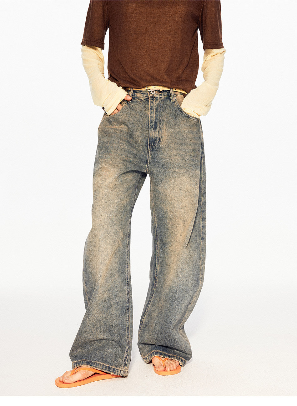 Vintage Wide-Leg Denim Pants