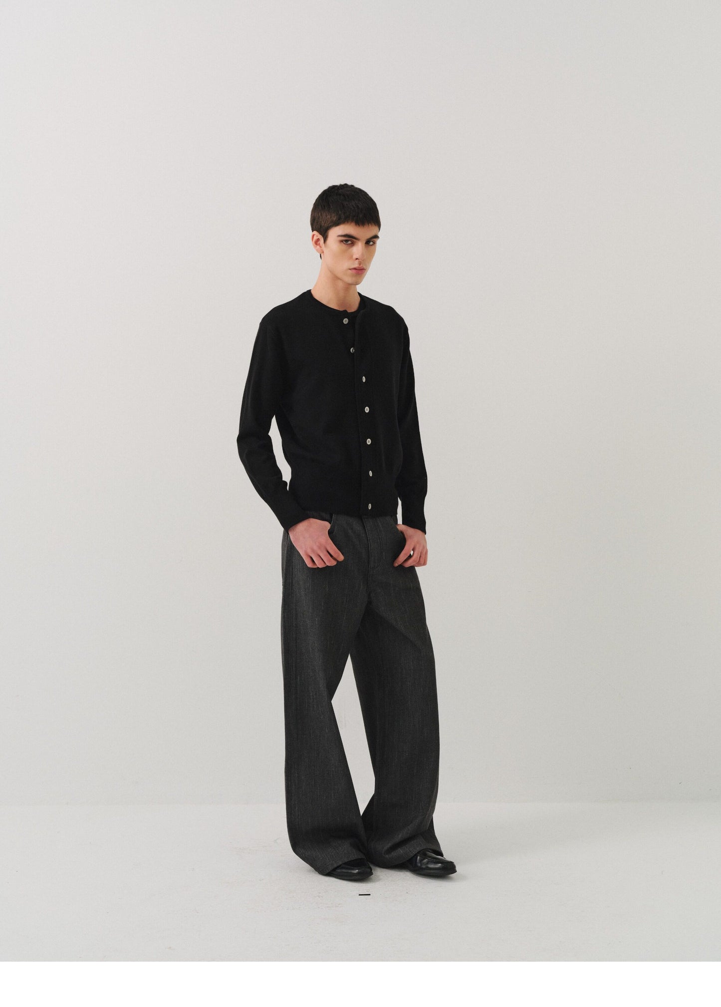 Wide-ribbed Cardigan