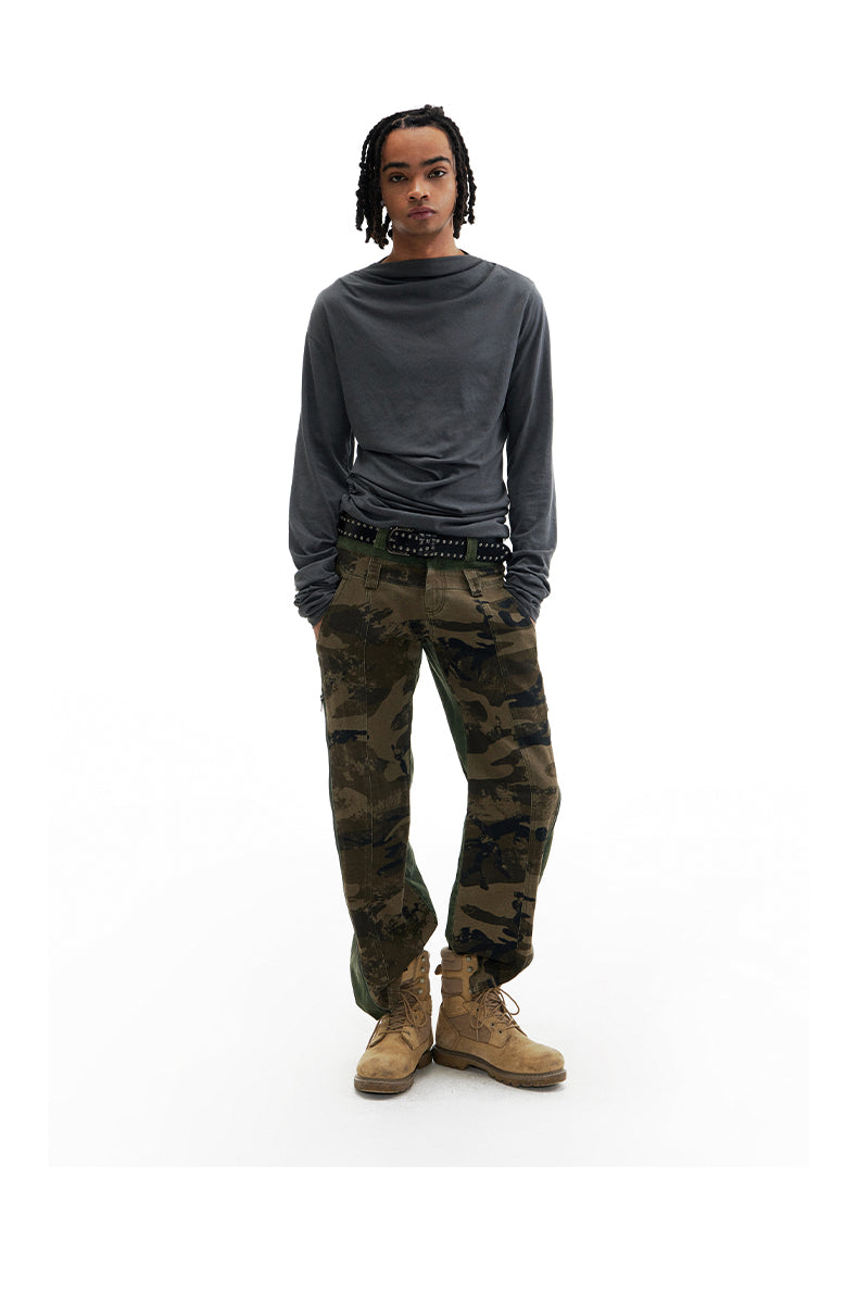 Stacked Pleated T-Shirt