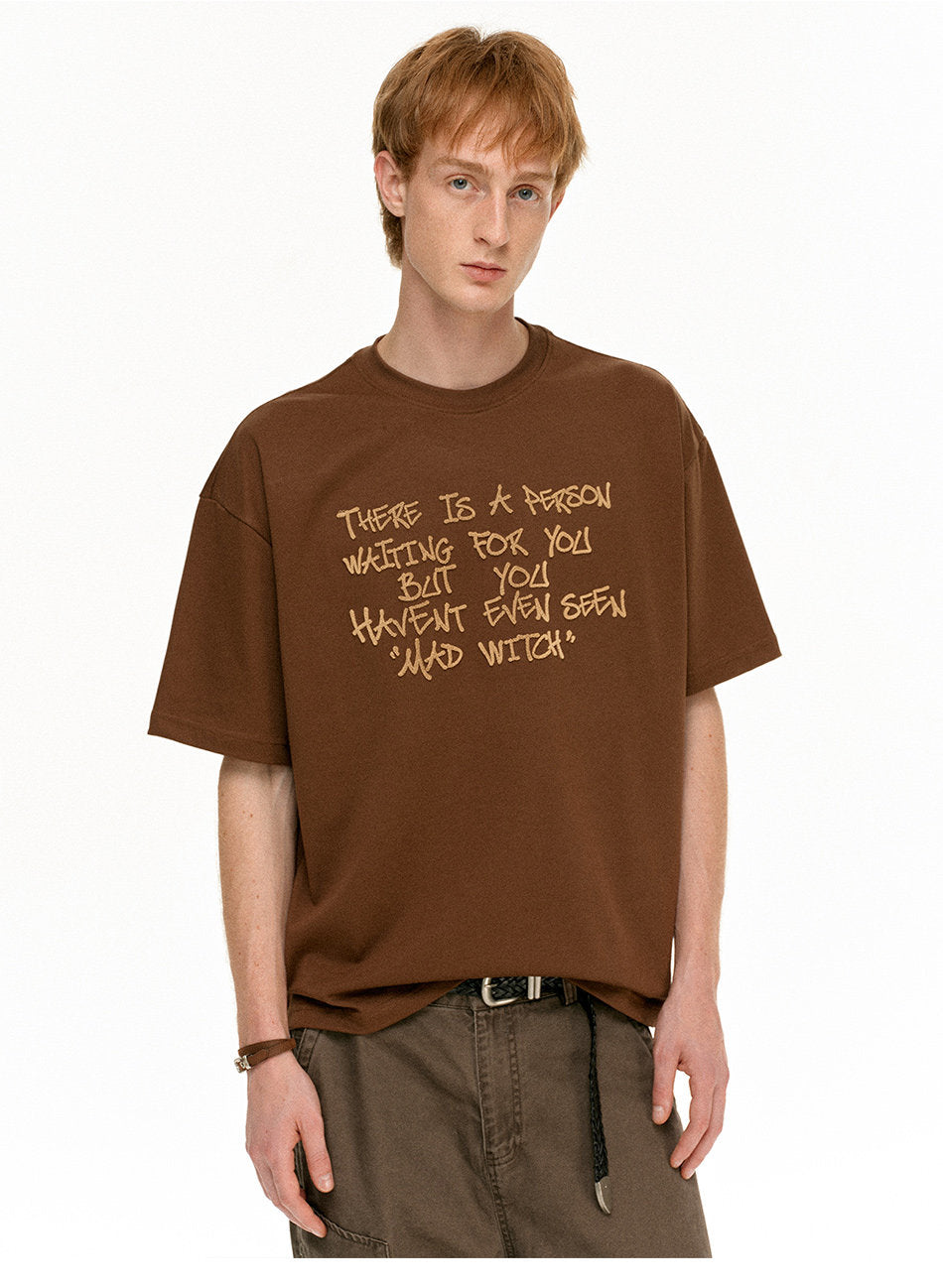 Unisex Casual Embroidered T-Shirt