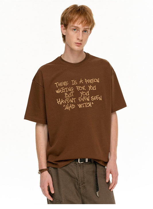 Unisex Casual Embroidered T-Shirt