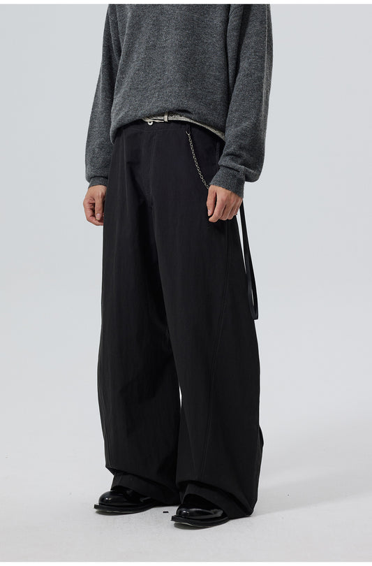 Cotton-Nylon Blend Casual Pants