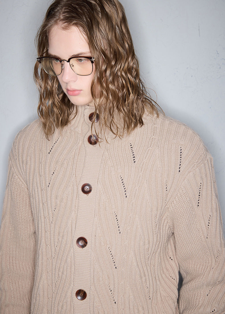 Stand Collar Cardigan