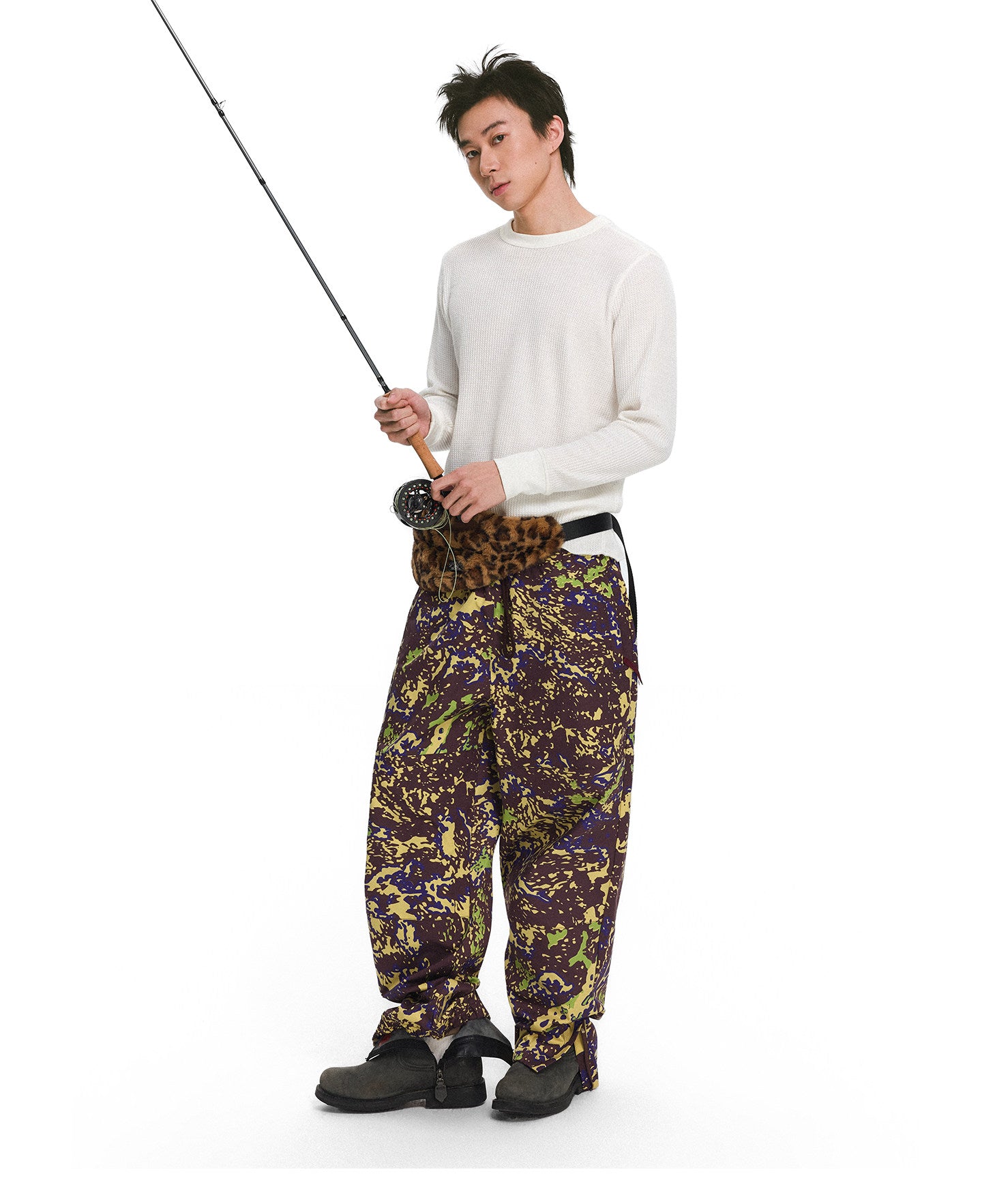 Nylon Mesh Zipper Sports Casual Pants