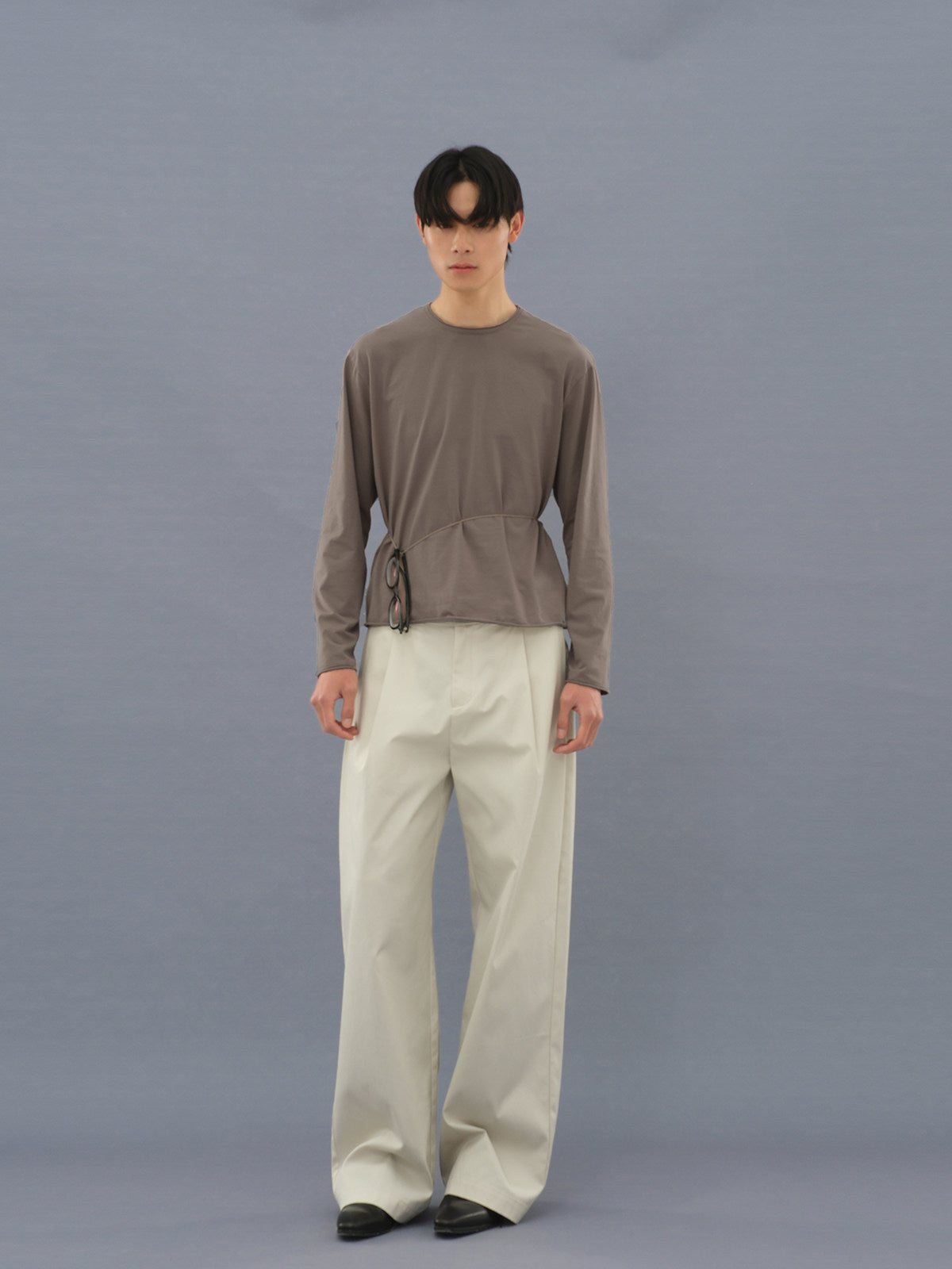 T-shirt with Roll-Up Sleeves
