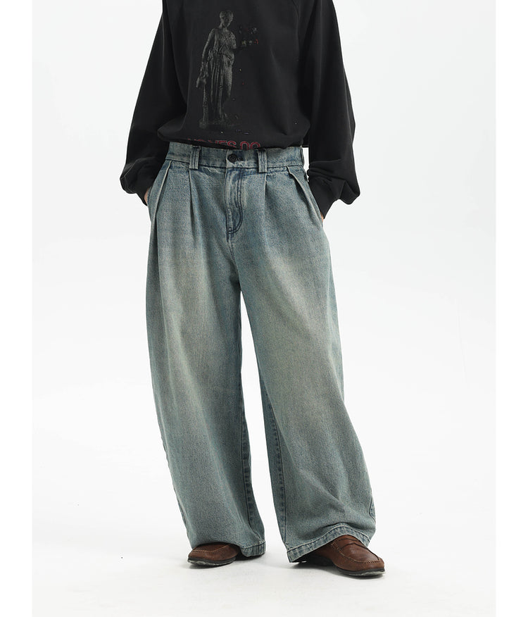 Wide Leg Scimitar Jeans