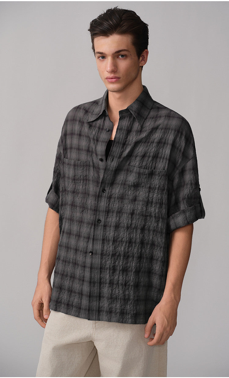 Checkered Shirt with Double Patch Pockets
