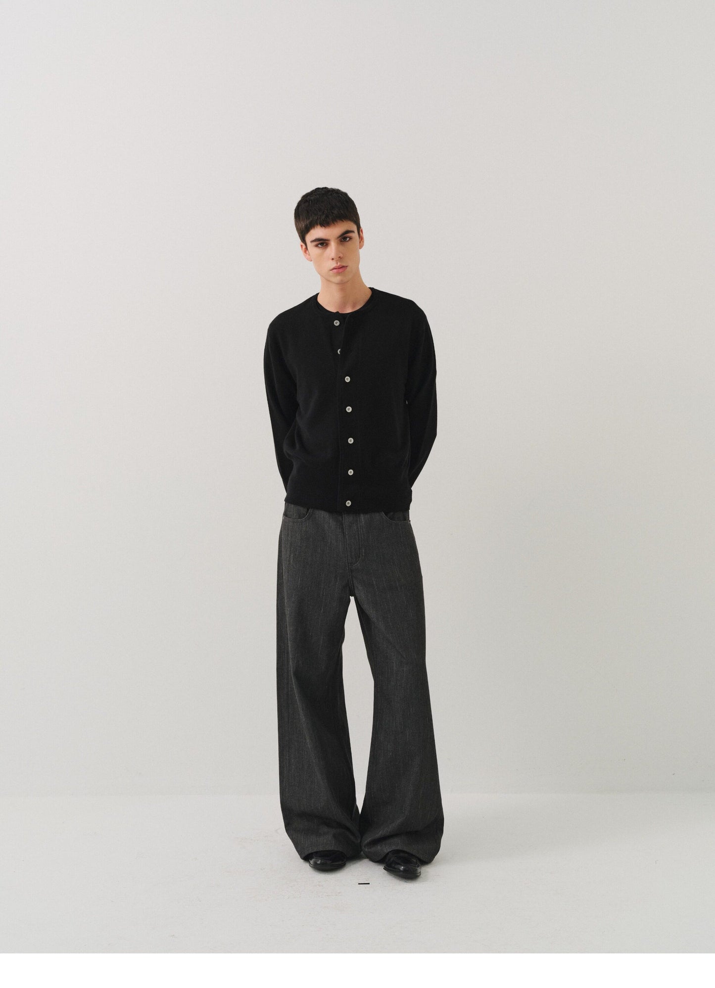 Wide-ribbed Cardigan