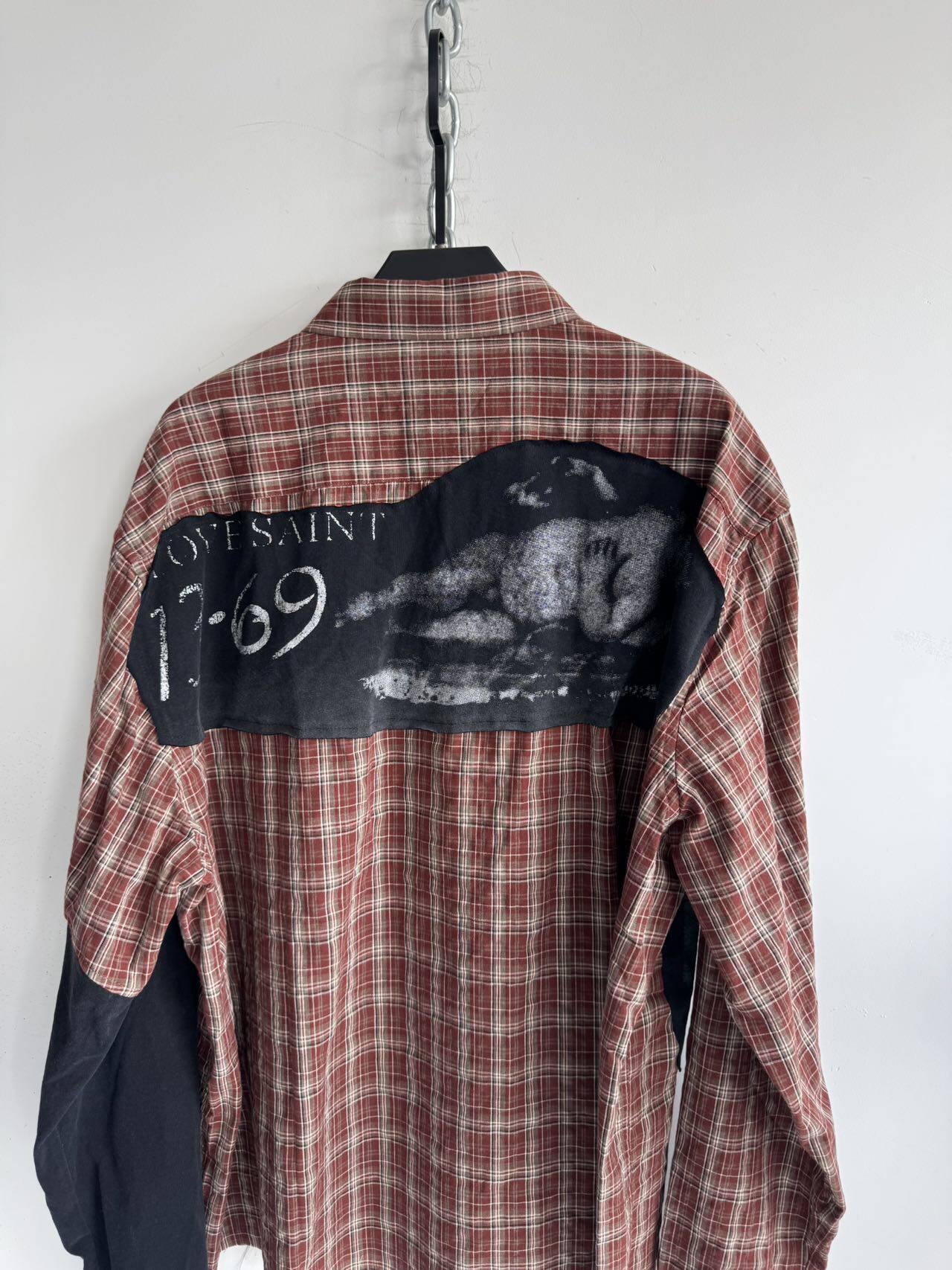 Patchwork Check Print Shirt
