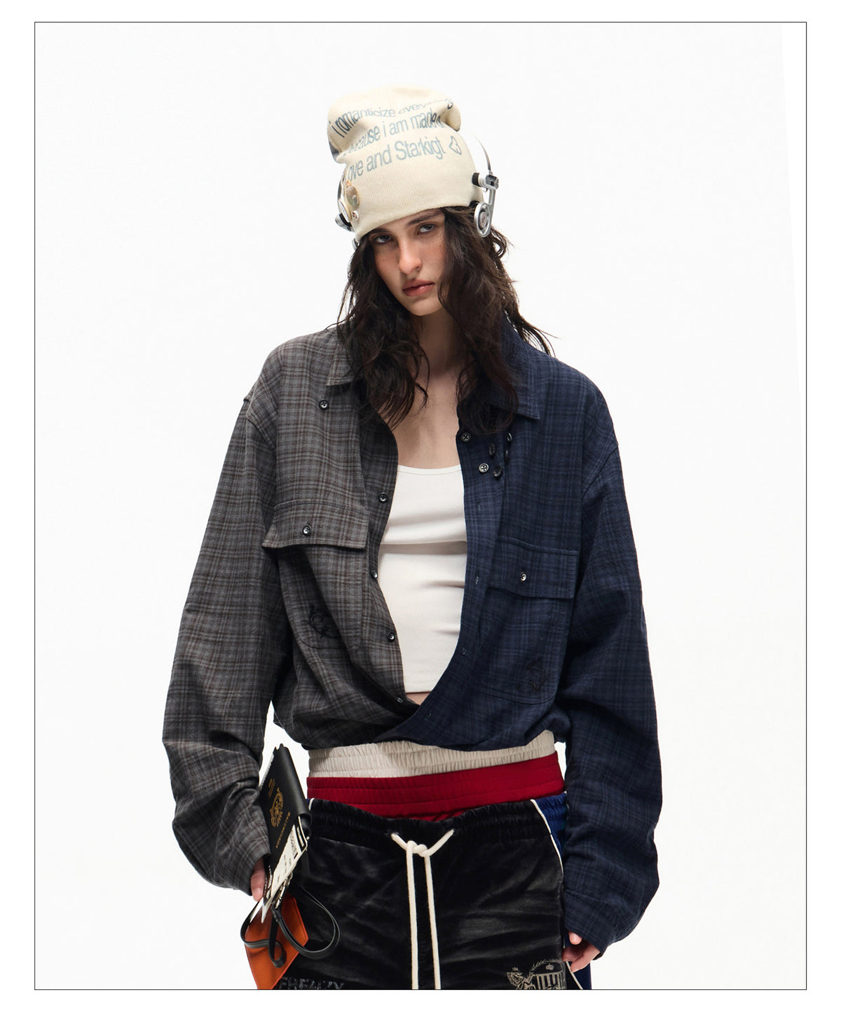 Color-Block Embroidered Shirt