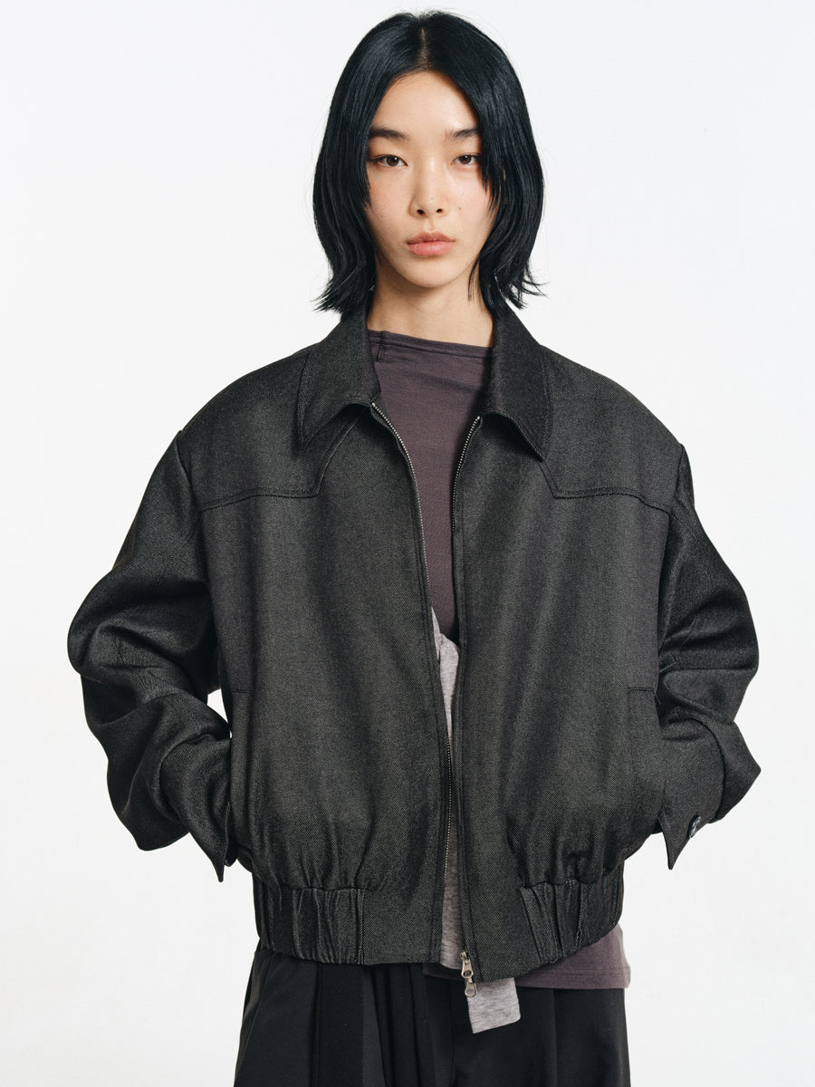 Short Padded Shoulder Jacket