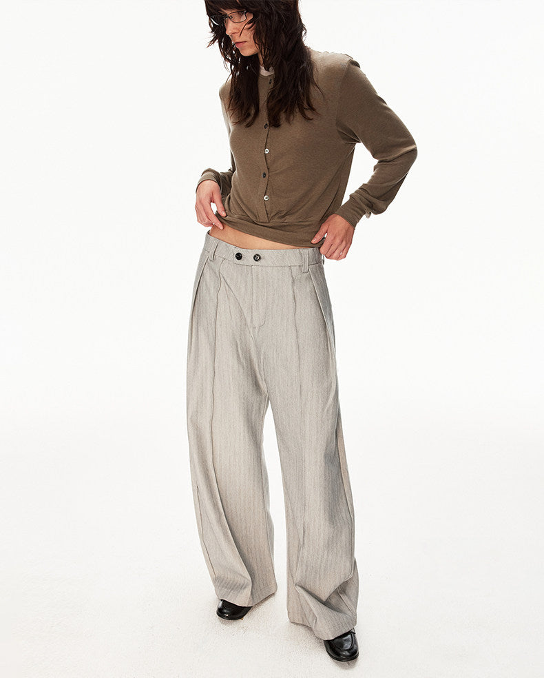 Striped Wide-Leg Pants