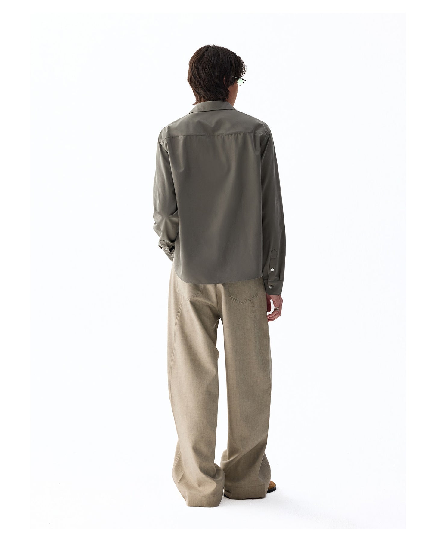 Straight-leg casual pants with pockets