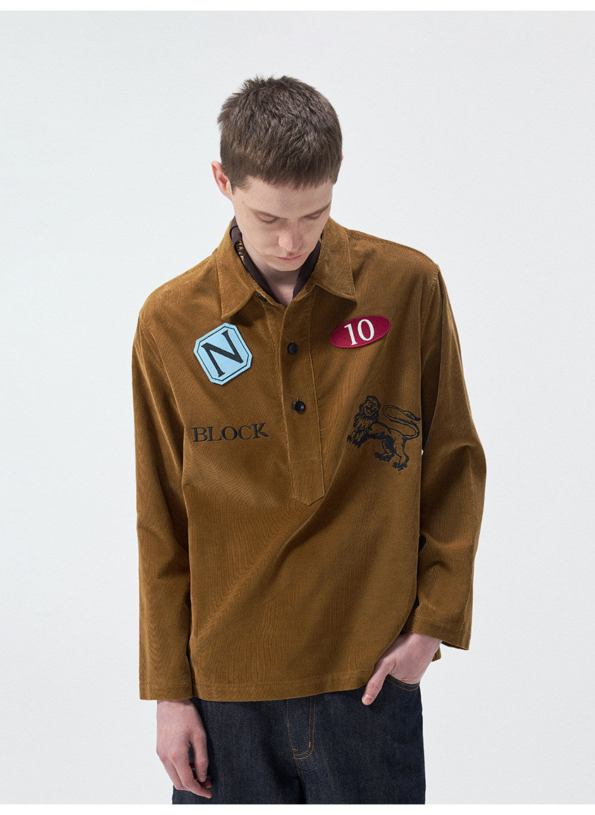 Original Embroidered Badge Label Casual Shirt