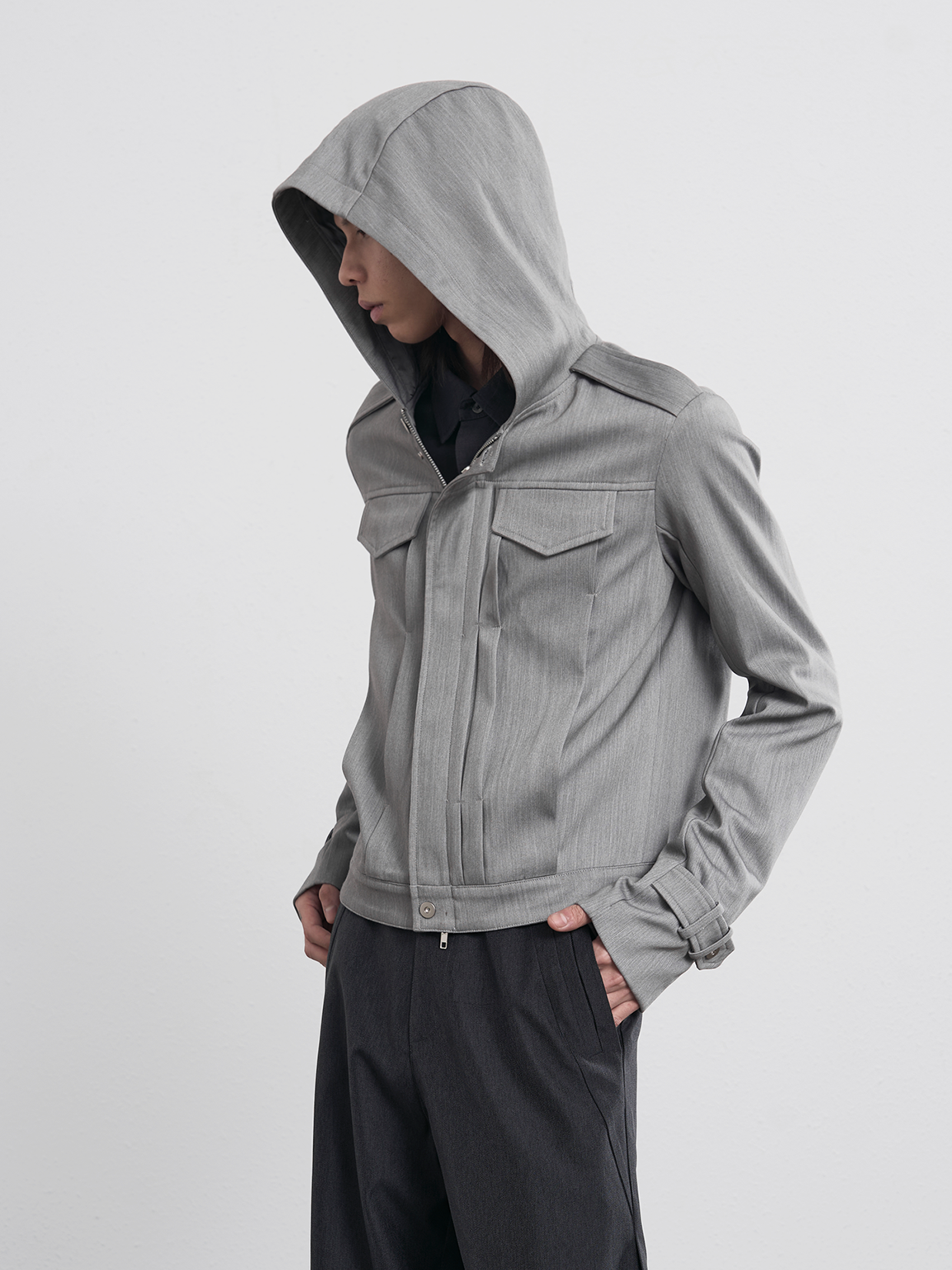 Casual jacket with hood