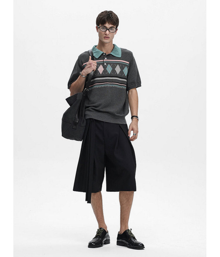 3D-Shirred Shorts
