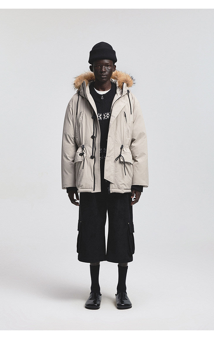 Vintage Animal Jacquard Zipper Cardigan