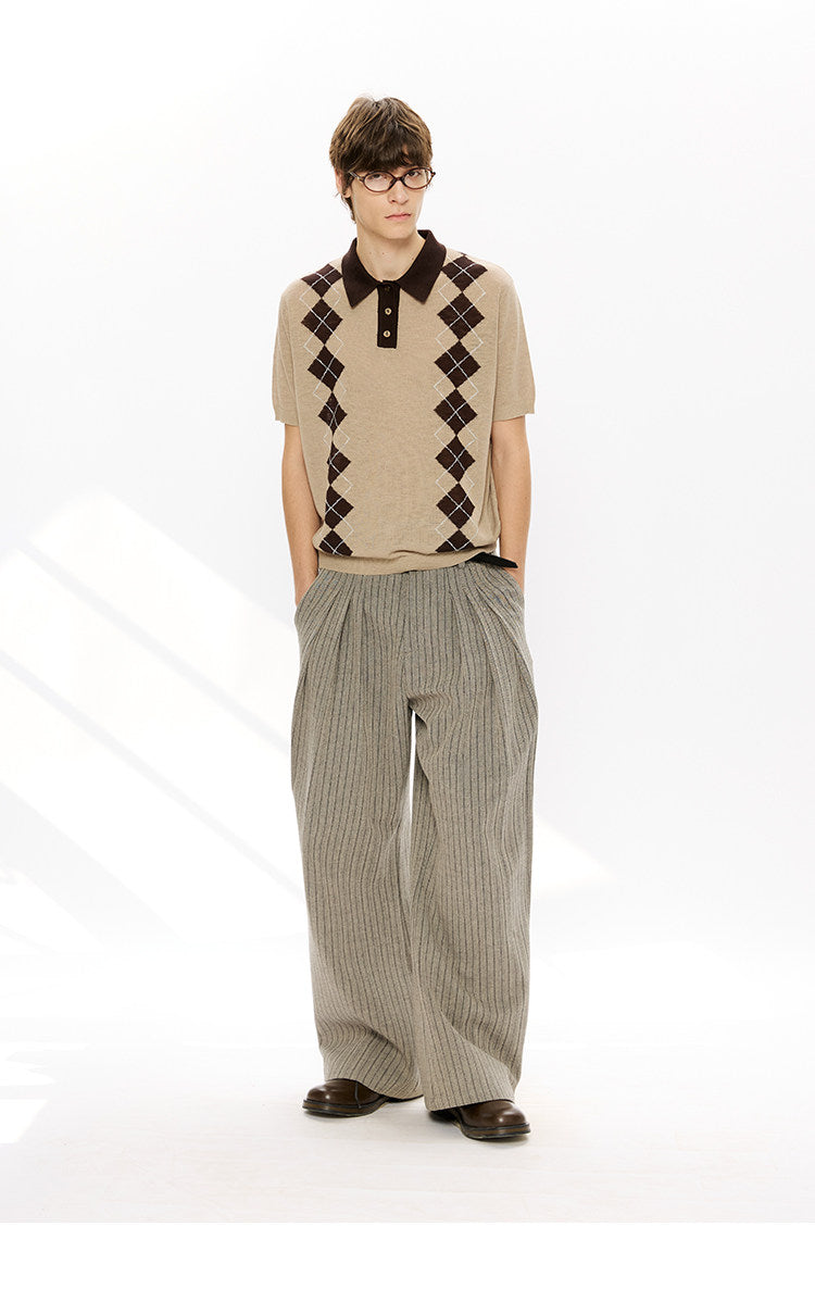 Knit polo shirt