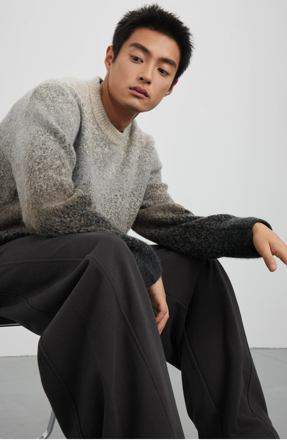 Gradient Crew Neck Sweater