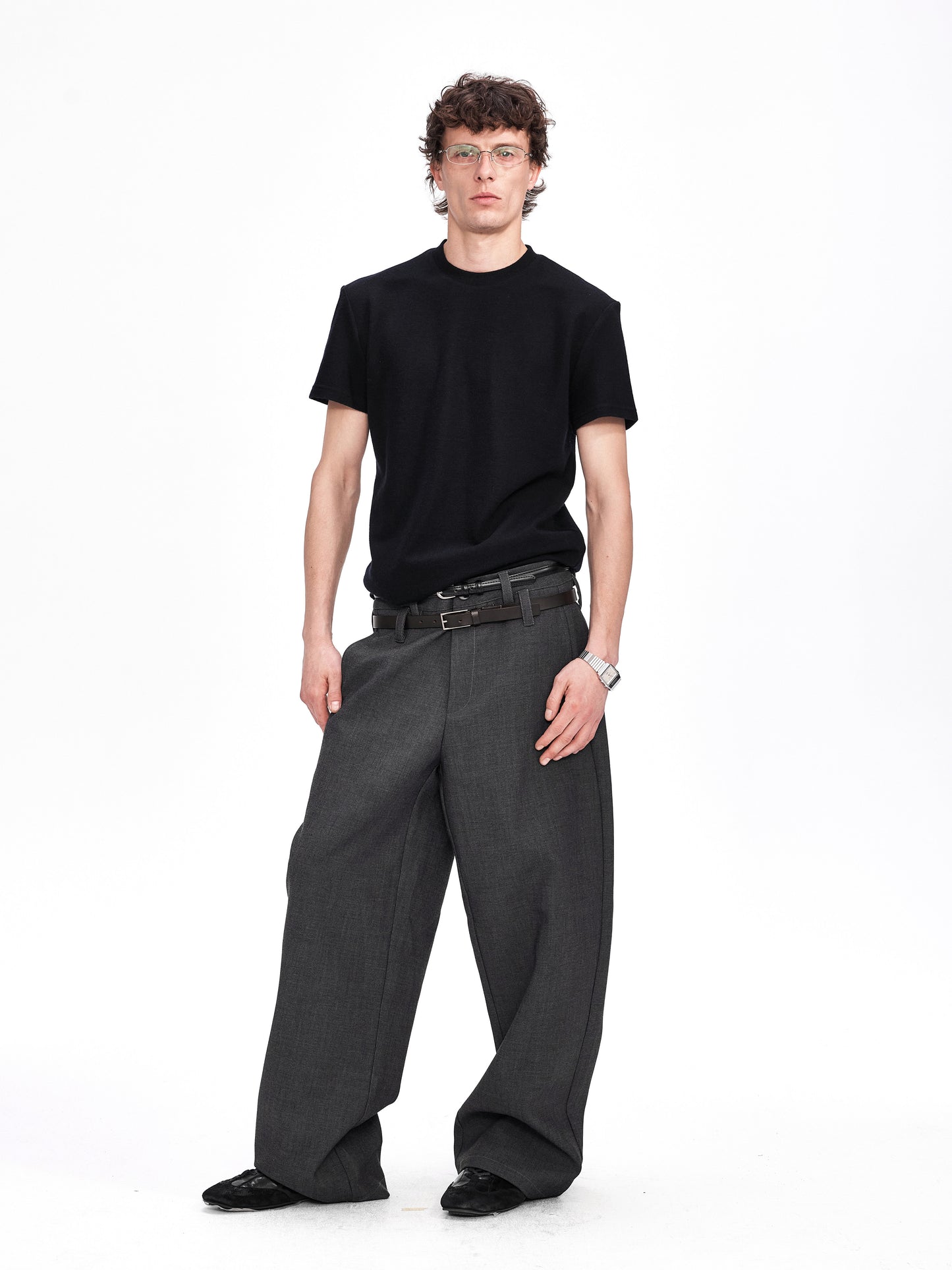 Tapered-Silhouette Casual Pants