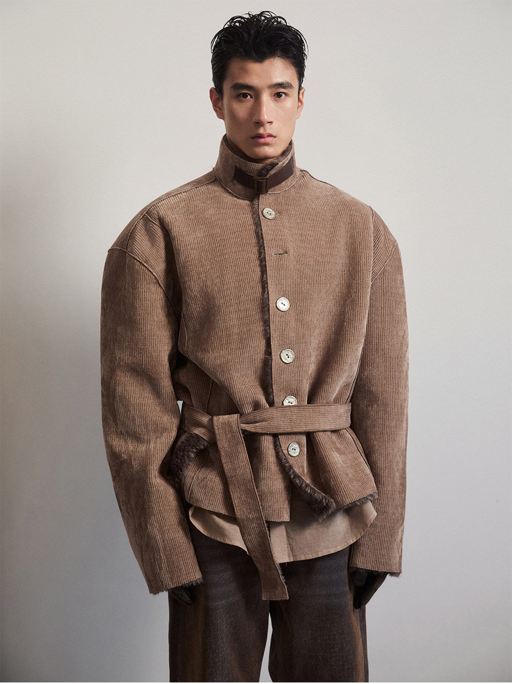 Unisex Belted Casual Jacket