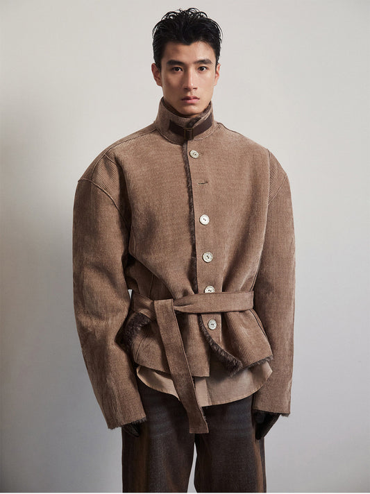 Unisex Belted Casual Jacket